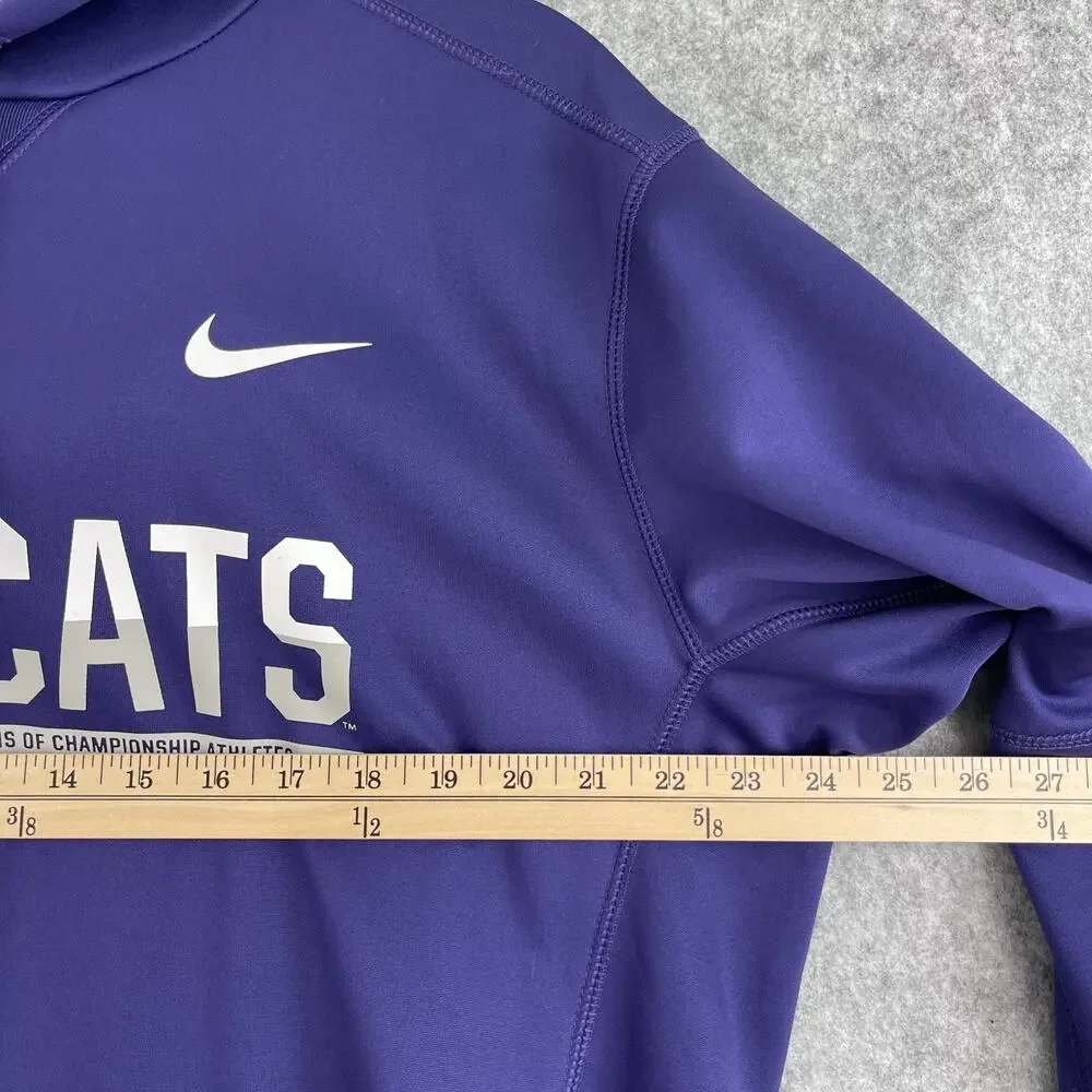 Nike Kansas State Wildcats Hoodie Mens Large Purple Therma Fit‎ Circuit Pullover